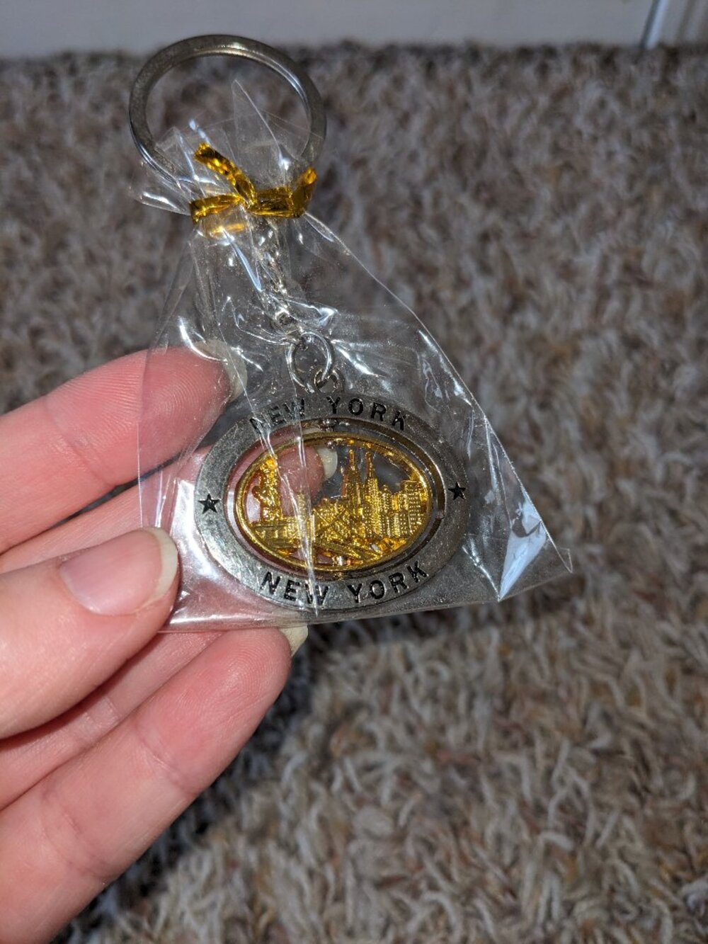 New York New York Spinning Key Chain